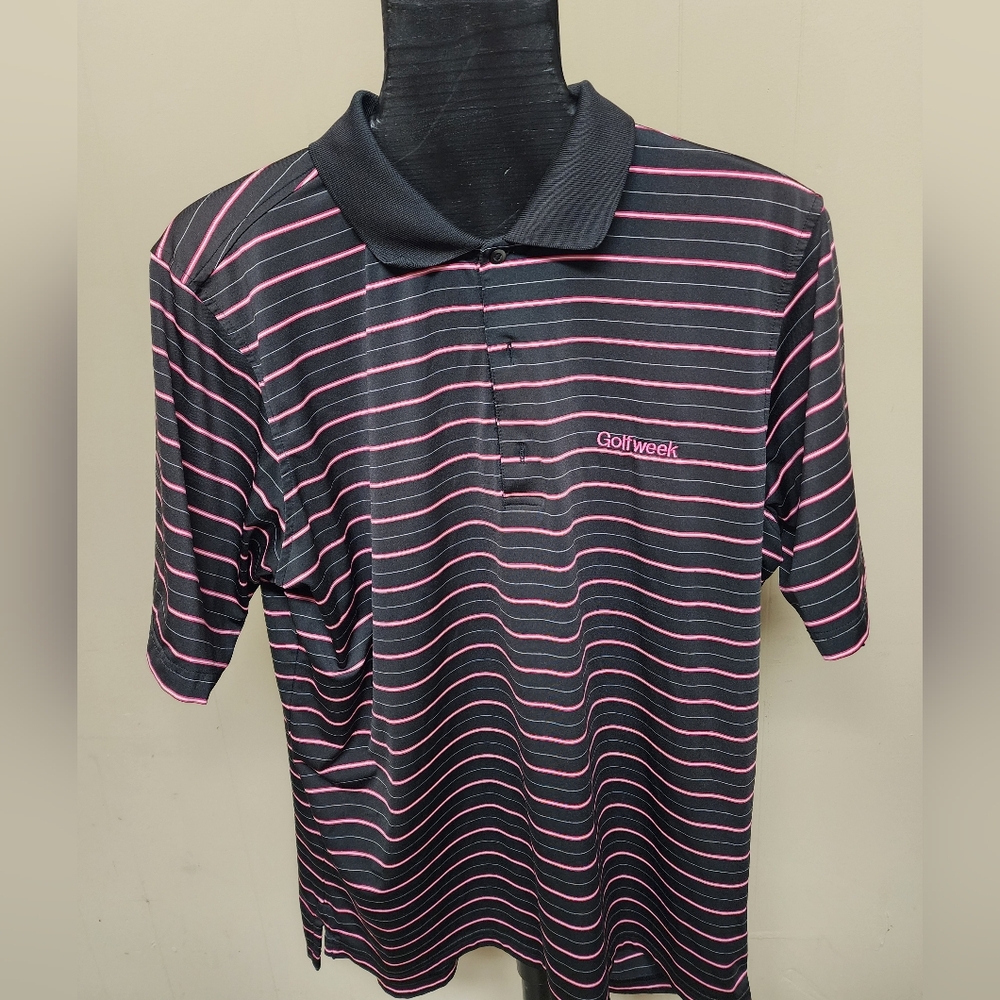 Fairway and Greene Men's Size XL Multi-Color Striped Golf Week Polo Shirt